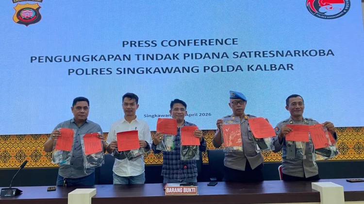 Polres Singkawang Ungkap 8 Kasus Narkoba, 13 Tersangka Diamankan