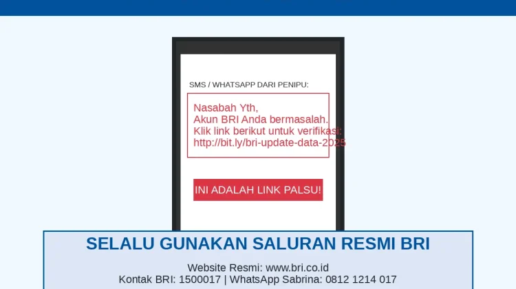 BRI Pontianak Sudah Lakukan Investigasi Kasus Penipuan Link Palsu