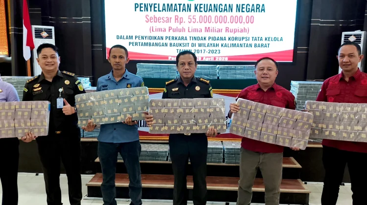 Kejati Kalbar Kembali Selamatkan Rp55 Miliar dari Kasus Korupsi Bauksit