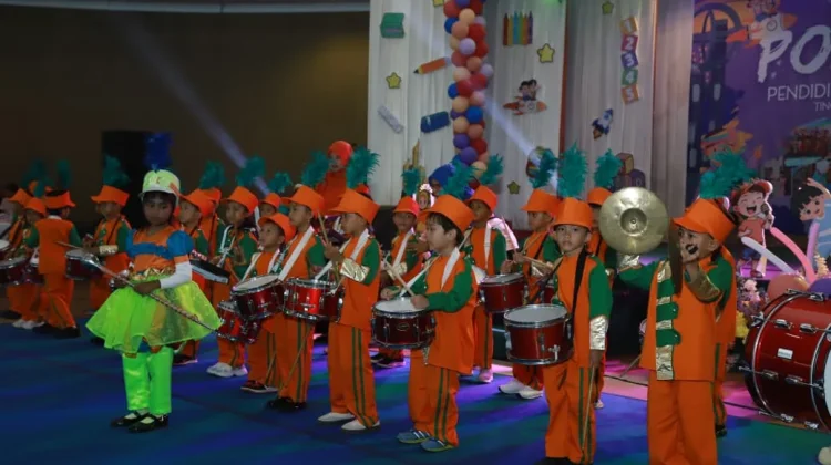 TK PAUD Terpadu Pontianak Tampilkan Drumband saat Porseni