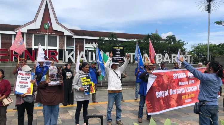May Day 2026: Aksi Buruh di Pontianak Suarakan Beberapa Tuntutan
