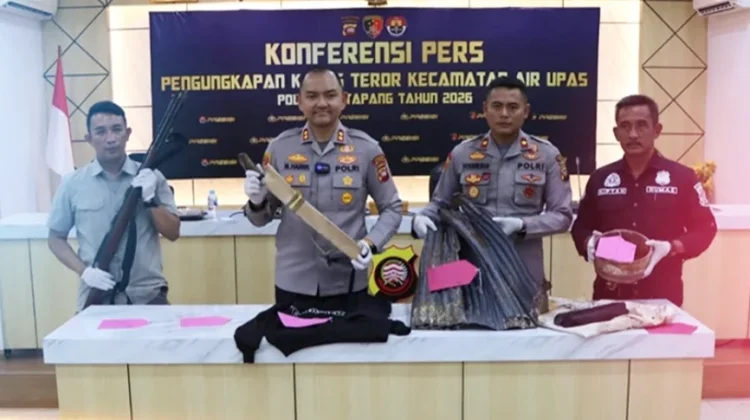 Polres Ketapang Ungkap Kasus Teror Pembakaran dan Kekerasan di Air Upas