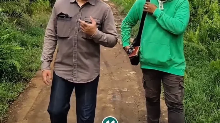 Camat Kuala Mandor B Tinjau Jalan Rusak di Desa Kubu Padi