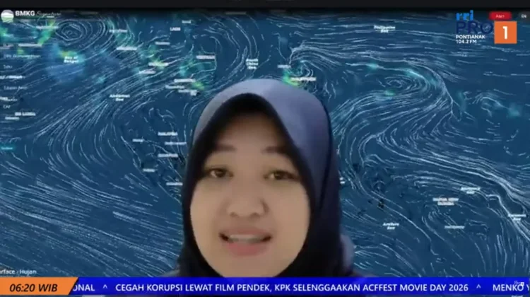 Prakiraan Cuaca Kalimantan Barat Senin, 4 Mei 2026, BMKG: Hujan Ringan Merata