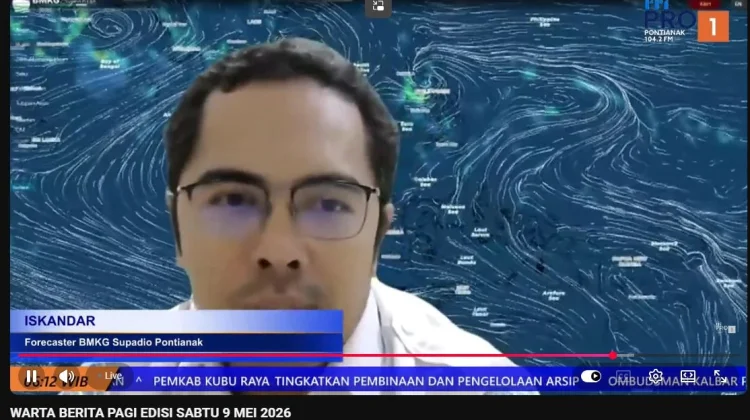 BMKG: Hujan Ringan hingga Sedang Guyur Kalbar Hari Ini