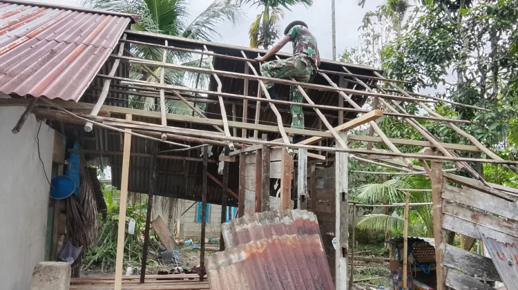 TMMD Singkawang Bangun RTLH Ketiga di Setapuk Besar