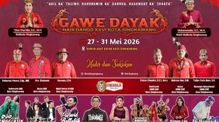 Mengintip Rangkaian Gawe Dayak Naik Dango XXVI Singkawang