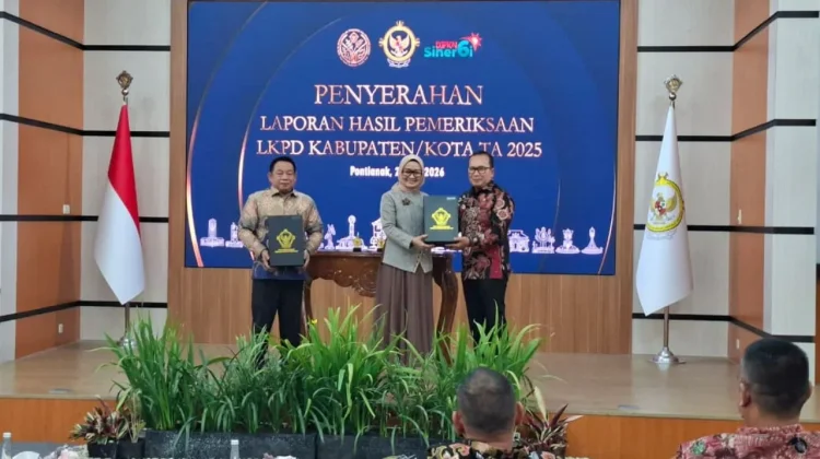 BPK Kalbar Serahkan LHP LKPD 2025, Seluruh Daerah Raih WTP