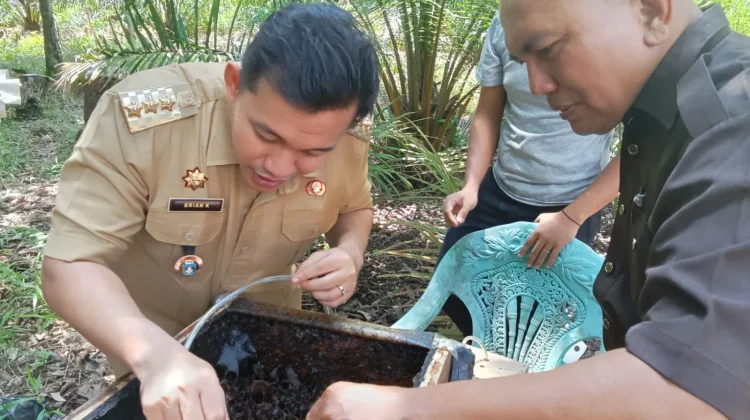Camat KMB Kunjungi Budidaya Madu Kelulut Desa Kuala Mandor B
