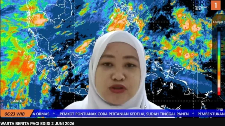 BMKG, Update 2 Juni 2026: Kalbar Berpotensi Diguyur Hujan Ringan, Waspadai Karhutla