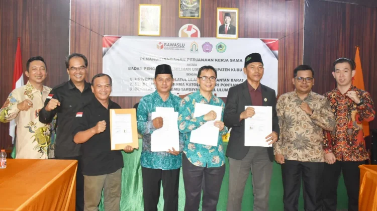 Bawaslu Kubu Raya Lakukan PKS Bersama Tiga Perguruan Tinggi