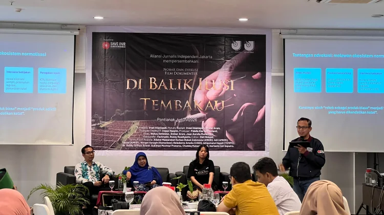 AJI Jakarta dan AJI Pontianak Gelar Nobar dan Diskusi Film “Di Balik Ilusi Tembakau”
