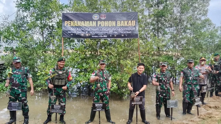 Danrem dan Dandim Tanam Mangrove, Lepas Tukik di Temajuk