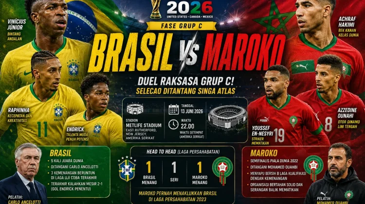 Brasil vs Maroko: Duel Raksasa Grup C, Selecao Ditantang Singa Atlas