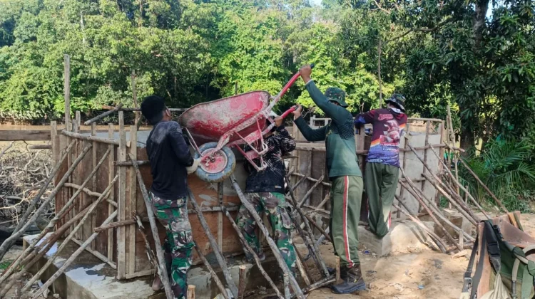 Kodim 1203/Ketapang Genjot Pembangunan Jembatan Garuda