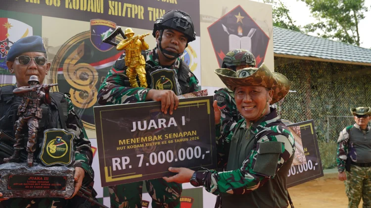 Pangdam XII Tutup Lomba Tembak HUT ke-68 Kodam Tanjungpura