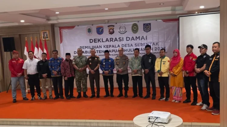 Deklarasi Damai Pilkades Kapuas Hulu, Calon Kades Siap Bertanding Secara Sportif