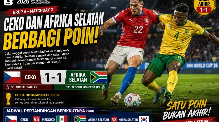 Ceko dan Afrika Selatan Berbagi Poin, Harapan Lolos Masih Terbuka