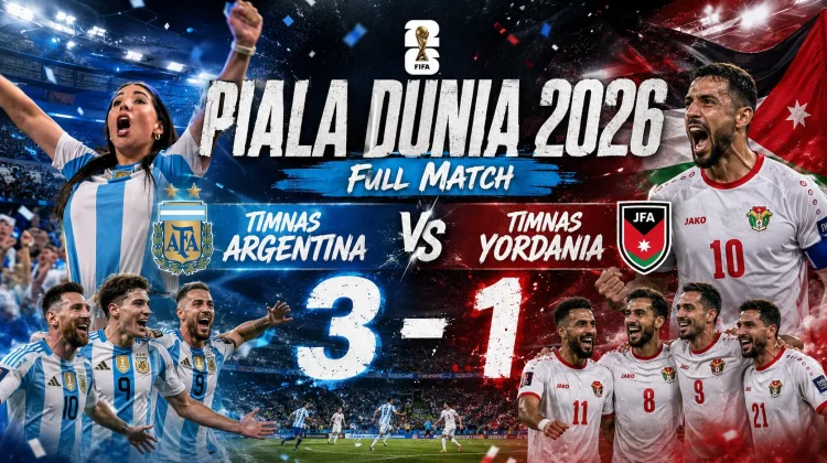 Argentina Tekuk Yordania 3-1, Messi Segel Kemenangan!