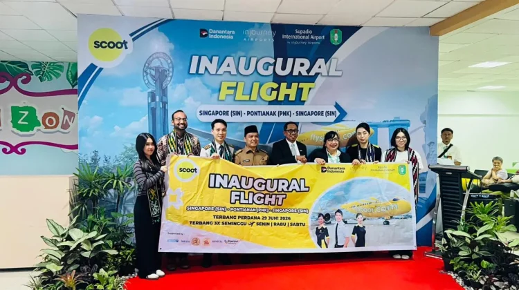 Scoot Airlines Mendarat Perdana di Bandara Internasional Supadio