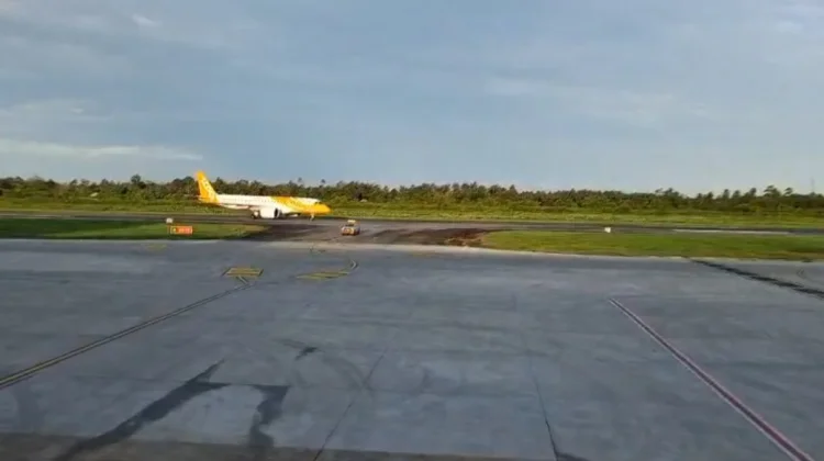 Scoot Airlines Mendarat Perdana di Bandara Internasional Supadio