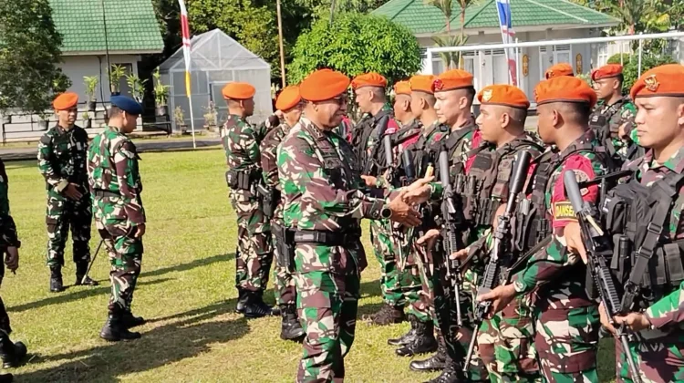Panglima Korpasgat Sambut Satgas Pamtas RI-PNG usai Tugas Operasi