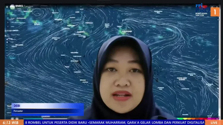 Cuaca Kalimantan Barat Didominasi Cerah Berawan, Prakiraan Senin 13 Juli 2026