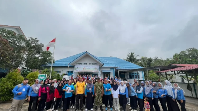 Senam Bersama Germas, Puskesmas Punggur Tingkatkan Kesadaran Hidup Sehat