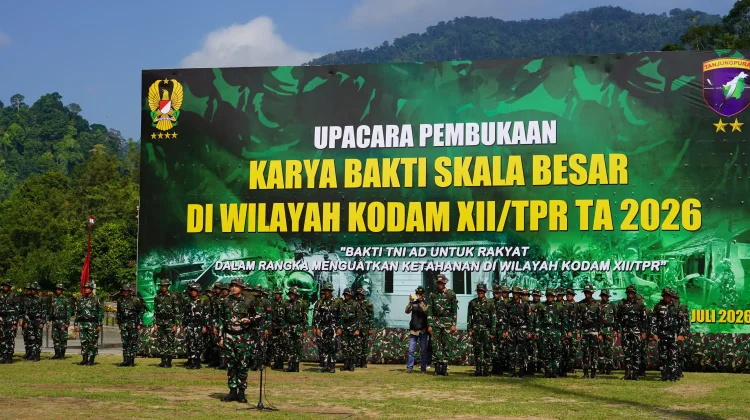 Kodam XII Tanjungpura Bangun Perbatasan, Infrastruktur dan Bakti Sosial Digencar