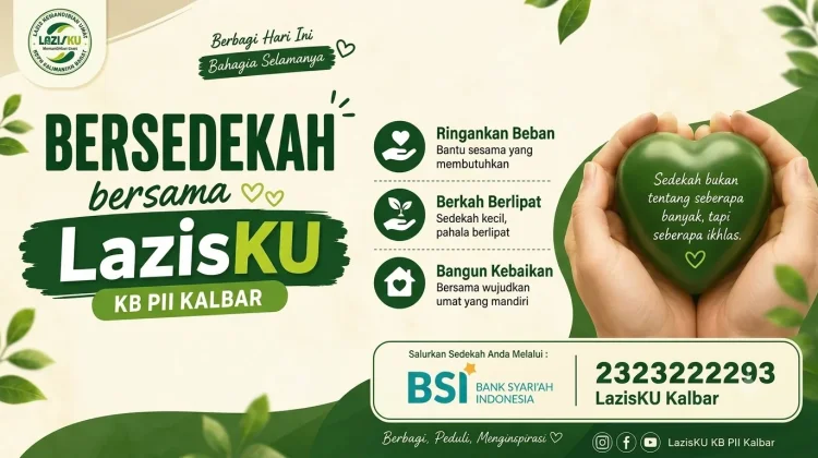 LazisKU KB PII Kalbar Ajak Masyarakat Perkuat Sedekah