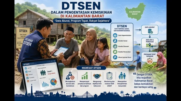 Pemprov Kalbar Gunakan DTSEN untuk Percepat Pengentasan Kemiskinan