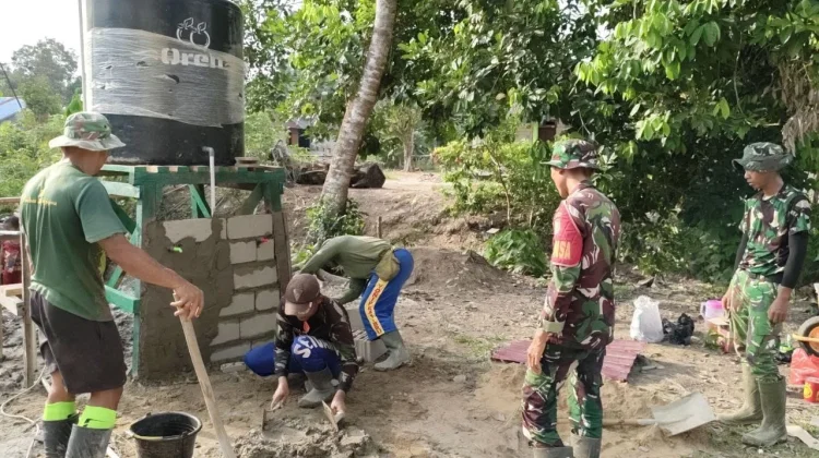 TMMD Ke-129 Percepat Pembangunan Tower Penampungan Air