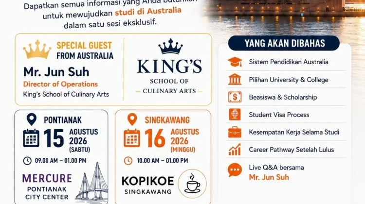 Pontianak dan Singkawang Jadi Lokasi Study in Australia Info Session 2026