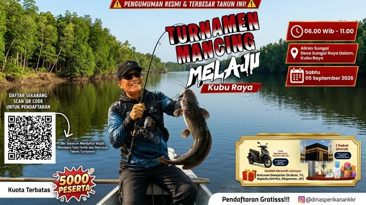 Banyak Peminat, Pendaftaran Turnamen Mancing Melaju Kubu Raya Ditutup