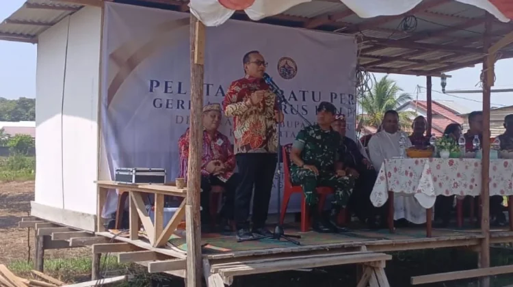Peletakan Batu Pertama Gereja di Desa Kapur, Wujud Komitmen Jaga Kerukunan Umat