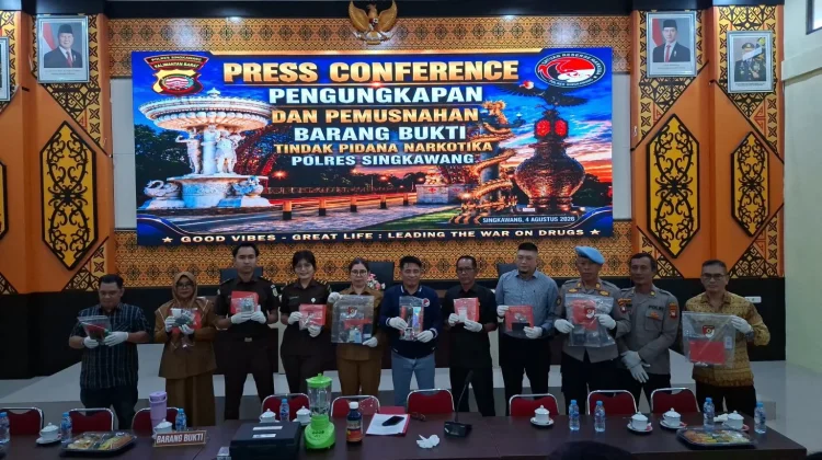 Polres Singkawang Ungkap Tujuh Kasus Narkotika, Sembilan Tersangka Diamankan