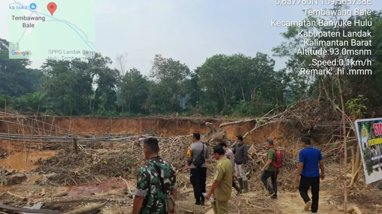 Cek Lokasi PETI di Banyuke Hulu, Lima Mesin Dompeng Ditemukan
