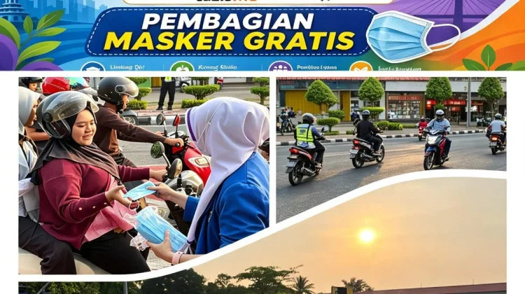 Lazismu Politeknik ‘Aisyiyah Pontianak Bagikan Ribuan Masker Gratis ke Warga