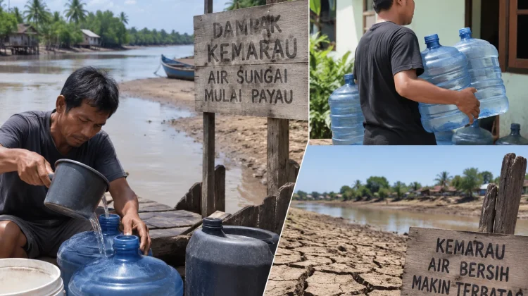 Kemarau Panjang Ubah Kualitas Air Warga Kubu Raya