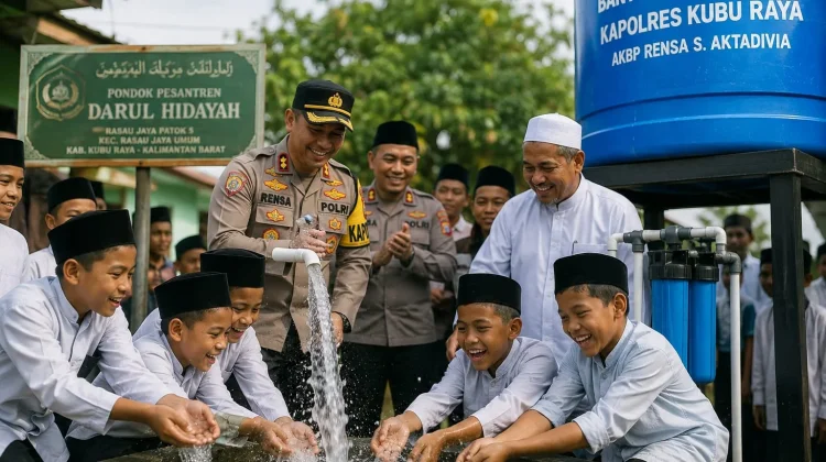 Kapolres Kubu Raya Hadirkan Air Bersih bagi Santri