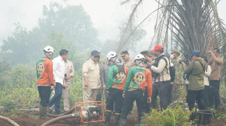 Presiden Prabowo Tinjau Penanganan Karhutla di Kalbar