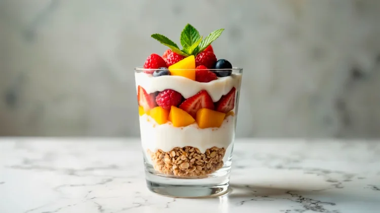 Kombinasi Cemilan Buah dan Yoghurt