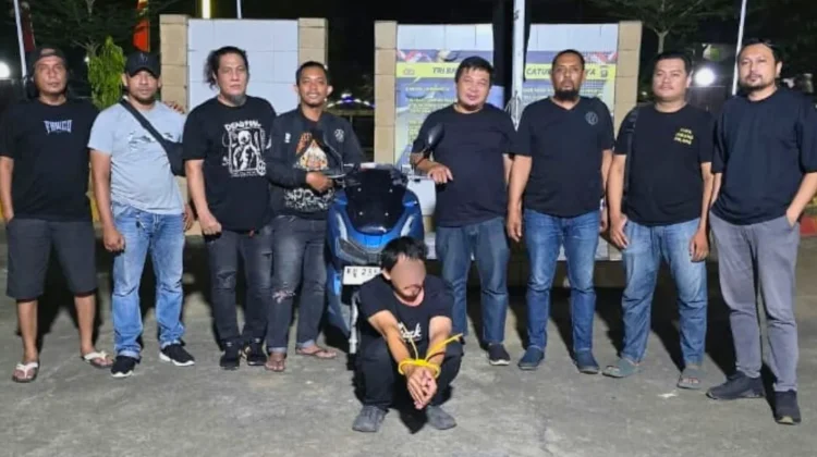 Polisi Bekuk Ahin Terduga Pencuri Motor di Kampung Beting