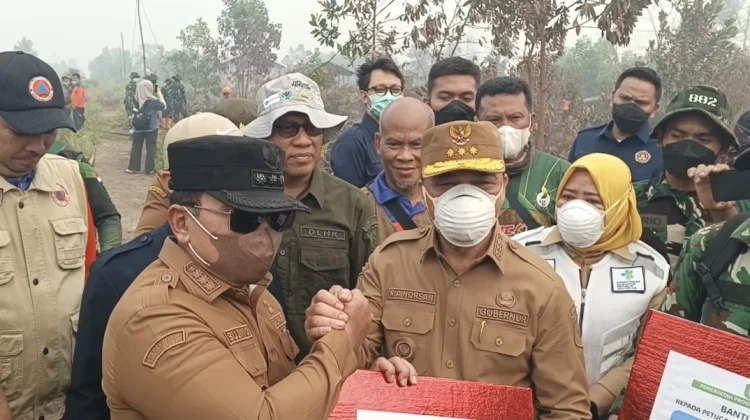 Gubernur Kalbar Tinjau Karhutla Parit Haji Muksin, Ingatkan Warga tak Bakar Lahan