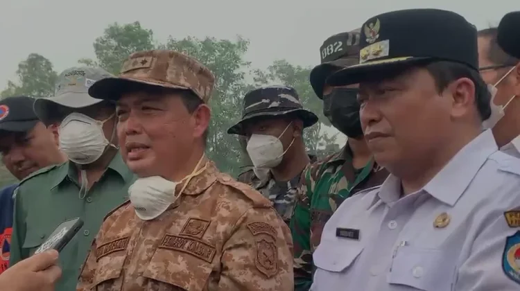 Tinjau Karhutla Rasau Jaya, Pemprov dan Pemkab Kubu Raya Maksimalkal Penanganan