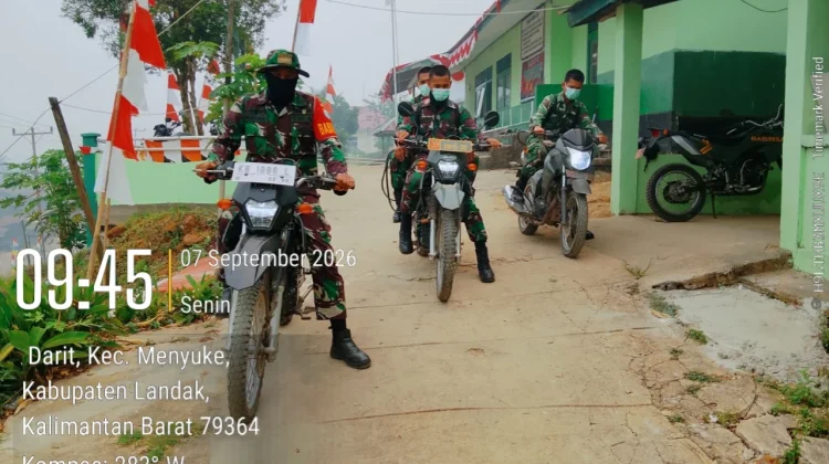 Koramil Darit Perkuat Patroli Cegah Karhutla di Landak