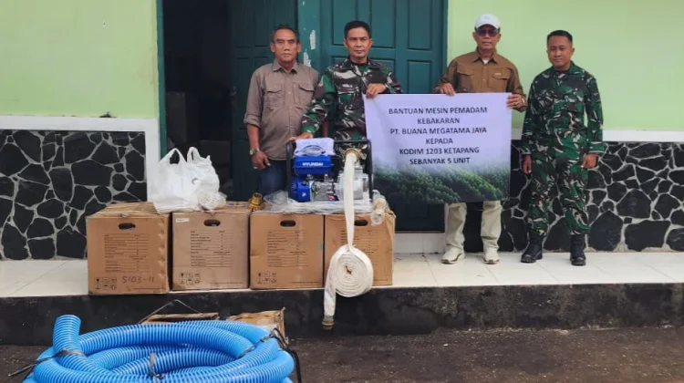 PT Buana Megatama Jaya Serahkan 5 Mesin, Perkuat Penanganan Karhutla di Ketapang