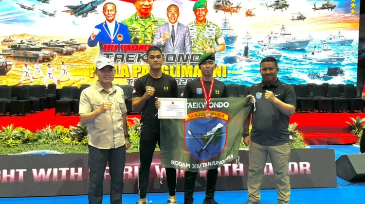 Prajurit Kodam XII/Tanjungpura Raih Perunggu di Kejurnas Taekwondo