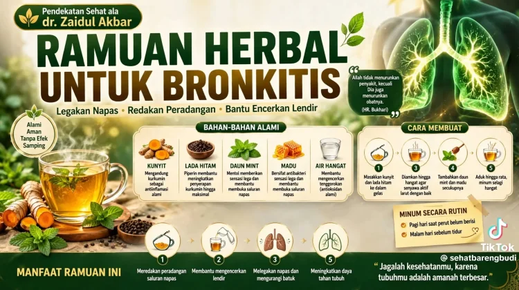 5 Bahan Alami ala dr. Zaidul Akbar Atasi Bronkitis