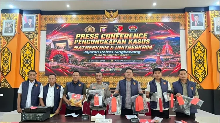 Satreskrim Polres Singkawang Ungkap 12 Perkara Tindak Pidana Selama September
